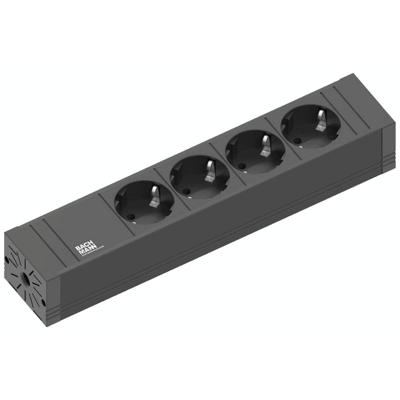 Bachmann 420.0017 Stekkerdoos Zwart Randaarde stekker 1 stuk(s)
