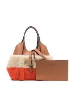 Tod's sac cabas Timeless en fourrure artificielle - Orange