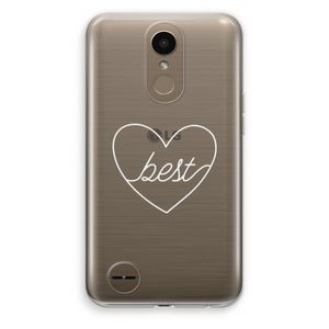 Best heart pastel: LG K10 (2017) Transparant Hoesje