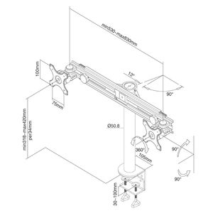 NeoMounts Monitor Bureausteun FPMA-D700D