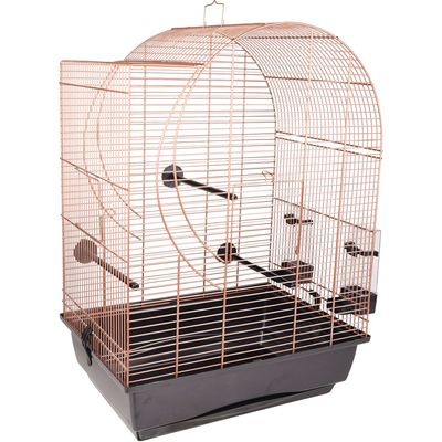 Vogelkooi Kelby Zwart/Koper
