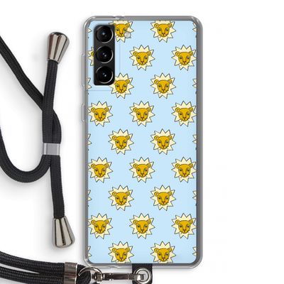 Leeuwenkoppen: Samsung Galaxy S21 Plus Transparant Hoesje met koord