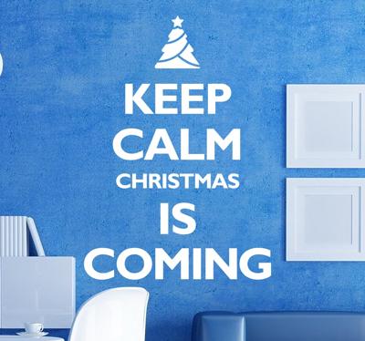 Keep Calm Christmas tekst sticker
