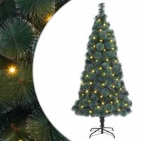 VidaXL Kunst kerstboom met verlichting met 300 led groen 180 cm pet