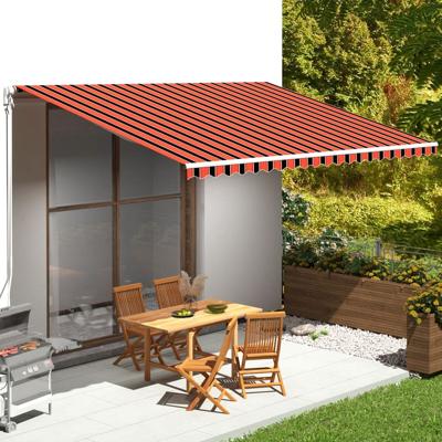 VidaXL Vervangingsdoek voor luifel 5x3,5 m oranje en bruin