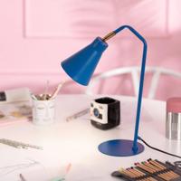 Tafellamp blauw &apos;Daphne&apos; E27 fitting modern led lamp verstelbaar