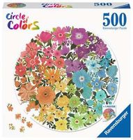 Ravensburger Puzzel 500 stukjes Round puzzle - Circle of colors - Flowers