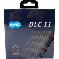 KMC Fietsketting DLC 11 118 Schakels Rood/Zwart - thumbnail