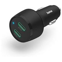 Hama Auto-Oplader, USB-C, Power Delivery (PD) (1x25W, 1x20W),45W Oplader Zwart Hama Auto-Oplader, USB-C, Power Delivery (PD) (1x25W, 1x20W),45W Oplader Zwart