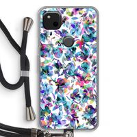 Hibiscus Flowers: Pixel 4a Transparant Hoesje met koord