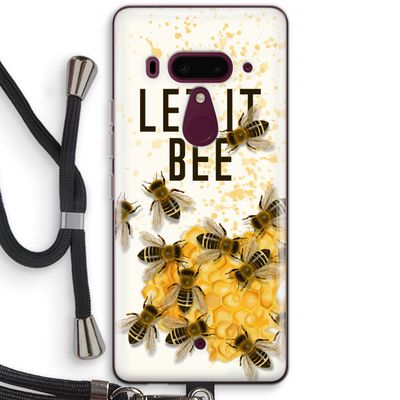Let it bee: HTC U12+ Transparant Hoesje met koord