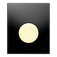 Urinoir Bedieningsplaat TECE Loop Glas Zwart 10,4x12,4 cm (met gouden toets) - thumbnail