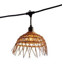 Lichtsnoer - LUMISKY - Hawaii Light - Aansluitbaar - Buiten - Polyrotan lampenkap - 10 E27 LED filament lampen