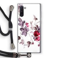Mooie bloemen: Samsung Galaxy Note 10 Transparant Hoesje met koord