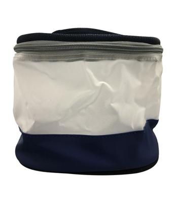 Voorkappers Etui rond blauw/wit met handvat