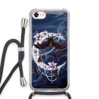 Vleermuizen Maan: iPhone 8 Transparant Hoesje met koord
