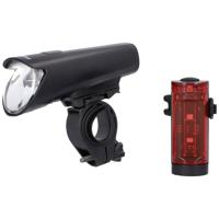 FISCHER FAHRRAD 45 LUX, small-box Fietsverlichtingsset LED Zwart