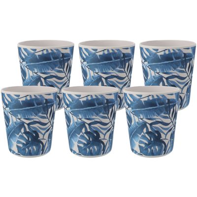 Kunststof/melamine drinkbeker met print - 6x - 9 x 11 cm - 440 ml