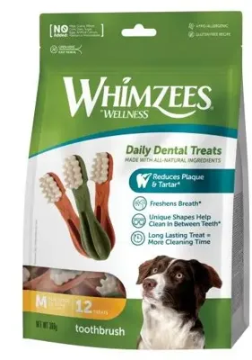 Whimzees tandenborstel 11,4cm 12 stuks - M