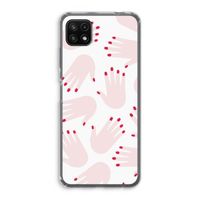 Hands pink: Samsung Galaxy A22 5G Transparant Hoesje