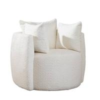 Bronx71 Teddy bouclé fauteuil Ruby wit