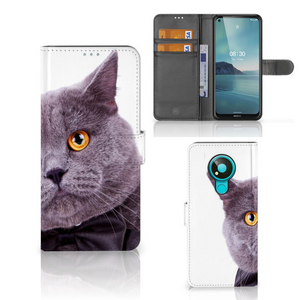 Nokia 3.4 Telefoonhoesje met Pasjes Kat