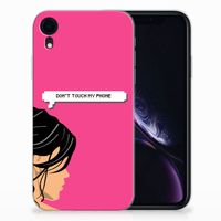 Apple iPhone Xr Silicone-hoesje Woman Don't Touch My Phone - thumbnail