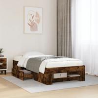 Bedframe zonder matras hout gerookt eikenkleurig 75x190 cm