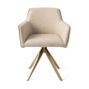 Jesper Home Hofu eetkamerstoel Wild Walnut turn gold