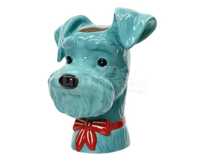 Vaas Foxterriër Hond Blauw 22,5cm