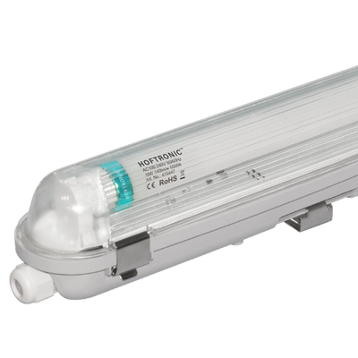 HOFTRONIC™ LED TL Armatuur 60 cm IP65 T8 6000K 9W 1260lm 140lm/W incl. flikkervrije LED buis Koppelbaar