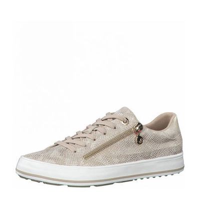 s.Oliver Regan sneakers met slangenprint beige