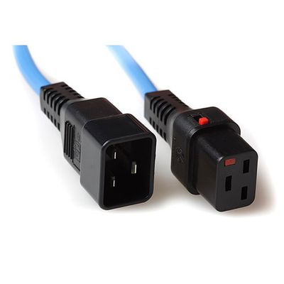 ACT AK5207 Netsnoer C19 IEC Lock | C20 | Blauw | 3 meter