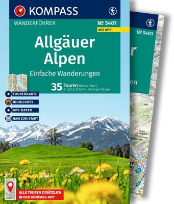 Wandelgids 5401 Kompass Wanderführer Allgäuer Alpen, einfache Wanderungen | Kompass