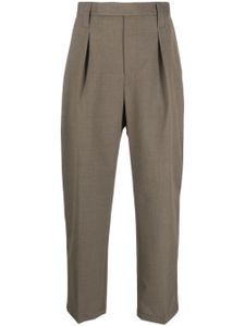 LEMAIRE pantalon en coton à design plissé - Gris