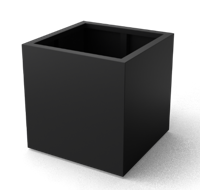 Quadrus vierkante Aluminium plantenbakken Lengte: 800 Breedte: 800 Hoogte: 800 - Geroba