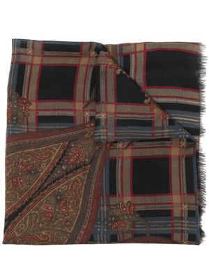 Saint Laurent Pre-Owned écharpe à motif cachemire (années 1970) - Marron