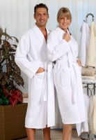 Wafel badjas wit - Grote maten badjas tot 10XL - 6XL