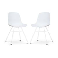 Nolon Noa-Pip Eetkamerstoelen Set van 2 - Wit - Witte Poten