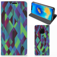 Huawei Mate 20 Pro Stand Case Abstract Green Blue - thumbnail
