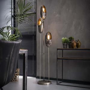 Vloerlamp Julianna 3-lamps - Oud Zilver