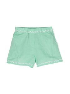 Stella McCartney Kids short à bords festonnés - Vert