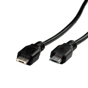 ROLINE USB 2.0 Kabel, Micro USB A Male - Micro USB B Male, 1,8m