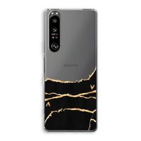 Gouden marmer: Sony Xperia 1 III Transparant Hoesje
