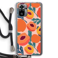 Perzik: Xiaomi Redmi Note 10S Transparant Hoesje met koord