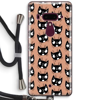Kat: HTC U12+ Transparant Hoesje met koord
