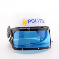 Politie helm - kinderen - kunststof - verkleed accessoire - 21 x 24 x 13 cm - carnaval