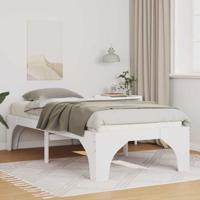 Bedframe met opslag Wit 75 x 190 cm Massief grenenhout Bedframe met opslag Wit 75 x 190 cm Massief grenenhout