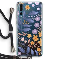 Flowers with blue leaves: Huawei P20 Pro Transparant Hoesje met koord