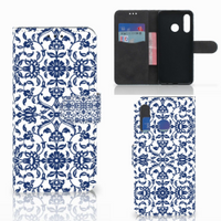 Huawei P30 Lite (2020) Hoesje Flower Blue